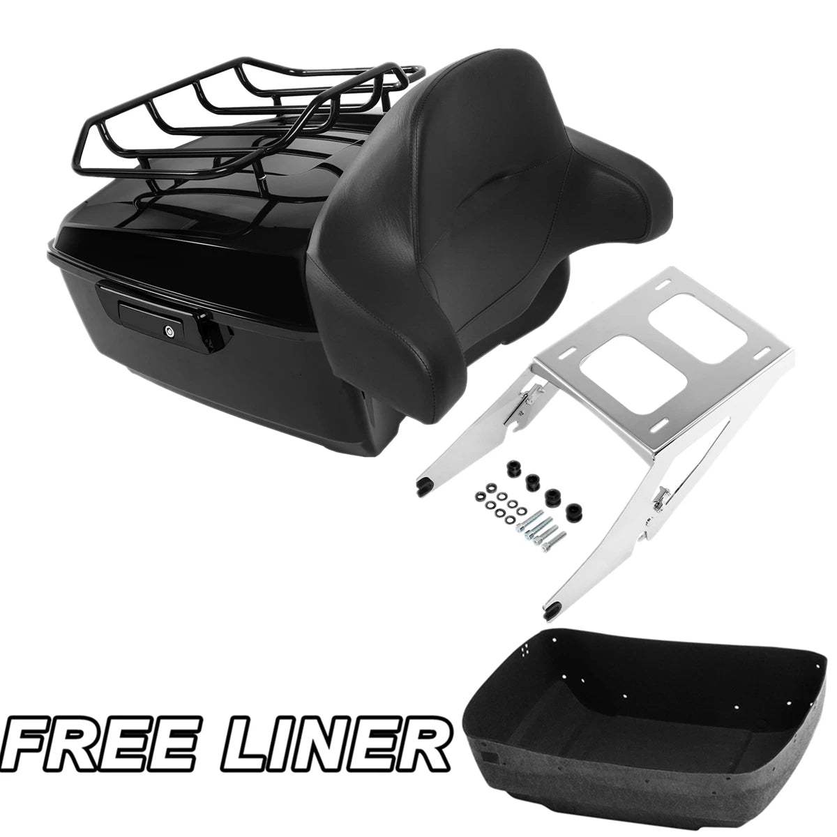 Trunk Backrest Pad Mount Rack for Harley Sport Glide FLSB (2018–2023)