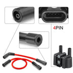Ignition Coil & Spark Plug Wire & Cap for Harley SuperLow XL1200T XL883L (2014–2020)