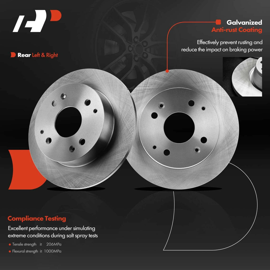 Rear Rotors & Ceramic Brake Pads for Honda Accord Coupe
