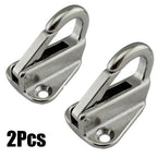 2 x Marine 316 Stainless Steel Spring Snap Fending Hook Fender Boat Hardware