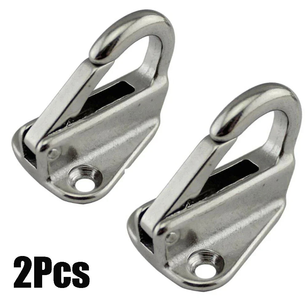 2 x Marine 316 Stainless Steel Spring Snap Fending Hook Fender Boat Hardware