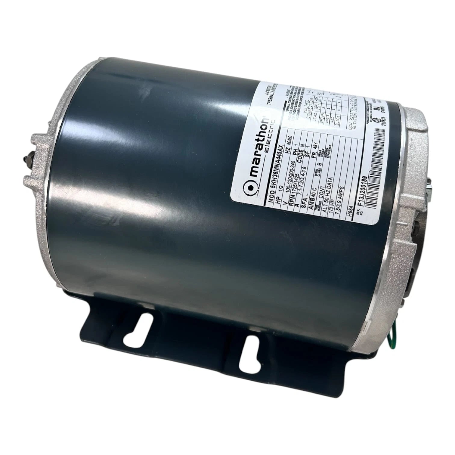 A-C Motor 1/2 HP 60/50Hz 1725/1425 RPM for Marathon Electric (5KH36MNA445AX)