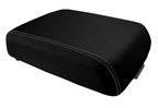 Console Lid Bucket Seat Cover for Ford F250 (1999–2010) Carbon Fiber Gray Stitch