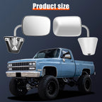 Set of 2 Chrome Side View Mirrors for Chevy C10 K10 Blazer Suburban (1973–1991)