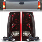 Tail Lights Brake Lamps W/Bulbs for Chevy Silverado 1500 2500 3500 HD (2003–2006)