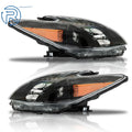 Set of 2 Halogen Black Headlight Assembly for Toyota Prius (2012–2015)
