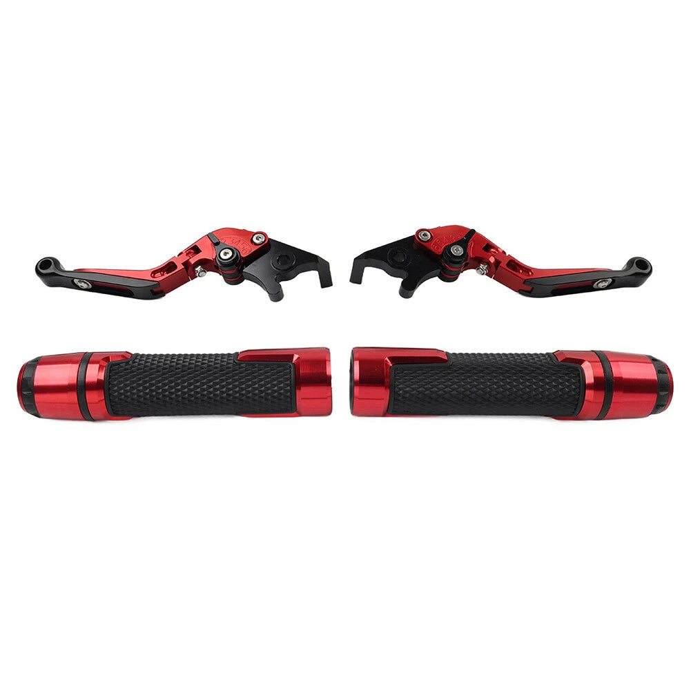Set of 2 Red Extendable Brake Clutch Lever for Kawasaki Ninja 250 (2008–2012)
