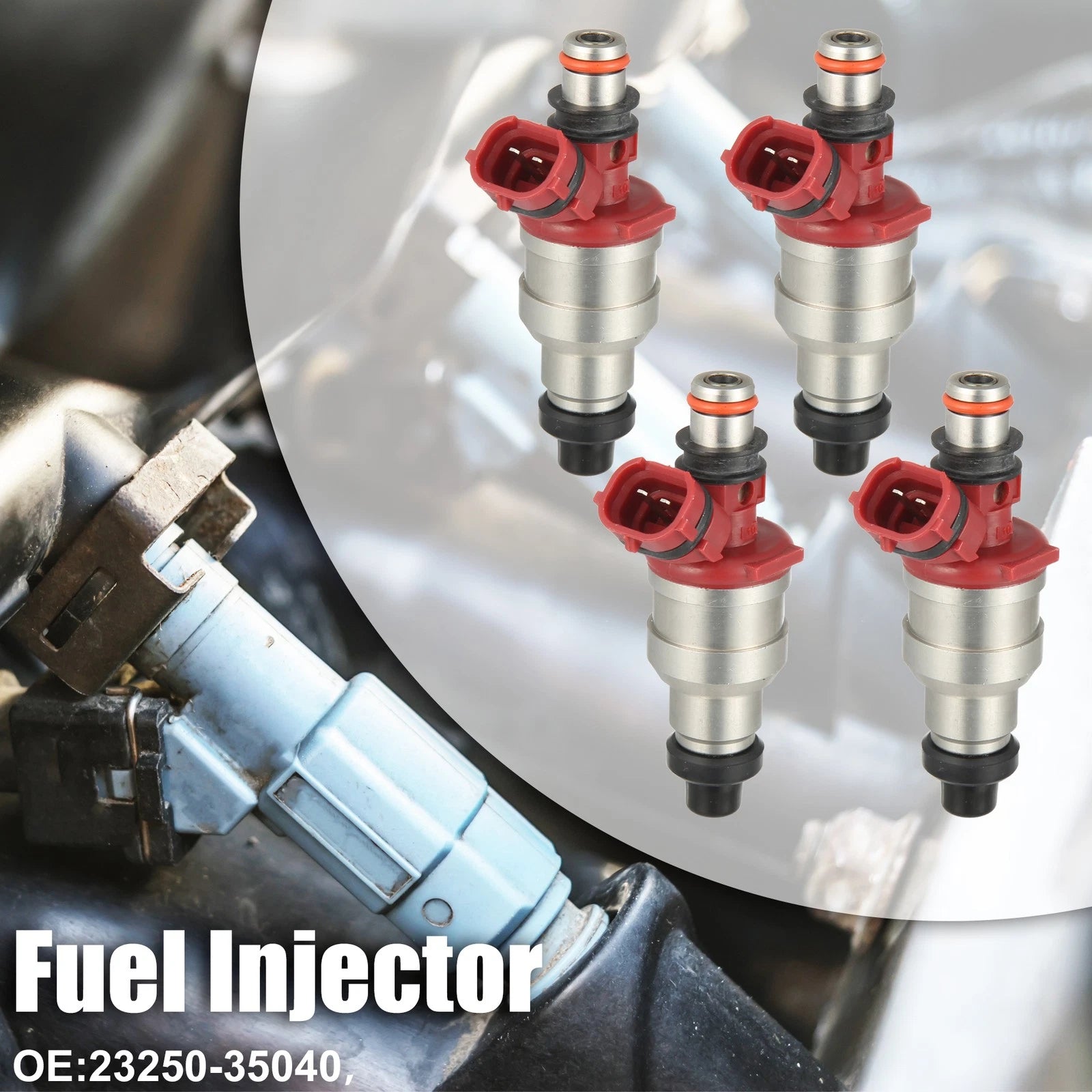 Set of 4 Fuel Injectors for Toyota 4Runner 2.4L (1989–1995) 23250-35040