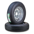 2X ROCKMAN ST205/75D15 Trailer Tire & Wheel 8-Ply 5x4.5" Galvanized Mod