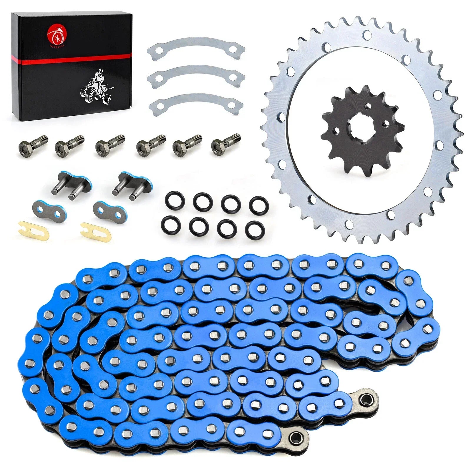 Front Rear Chain Drive Sprocket Kit for Yamaha Warrior YFM350X (1989–2004)