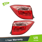 Pair of Outer Rear Tail Lights for Toyota Corolla Sedan (2017–2019) Red/Pink