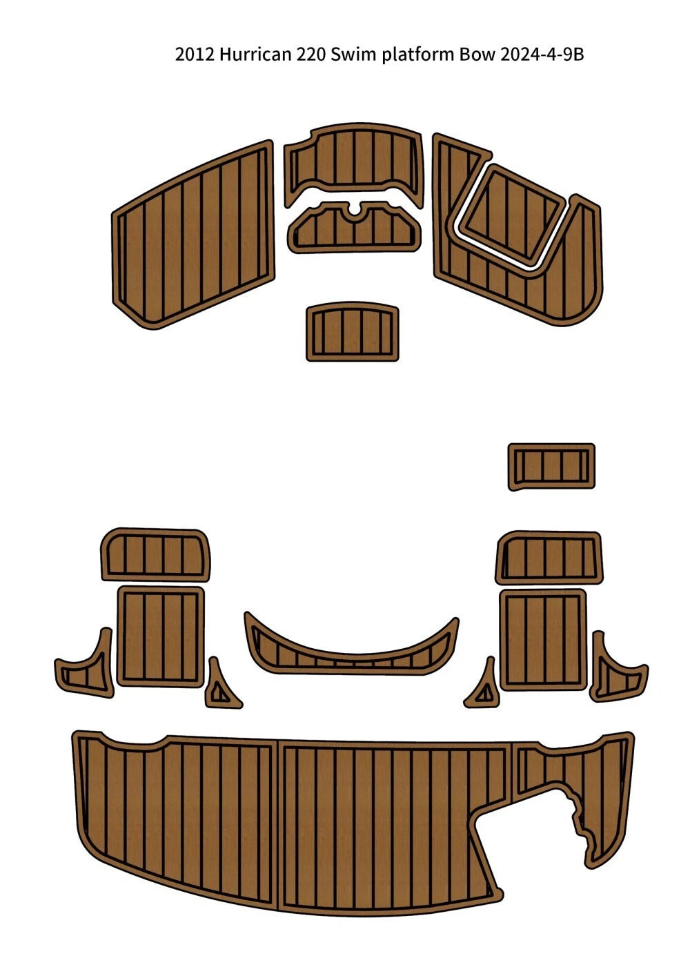 EVA Foam Teak Decking Flooring Mat for Hurrican 220 (2012)