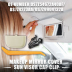 Set of 1 Makeup Mirror Cover Sun Visor Cap Clip for Ford (DS7Z54672A40AF)