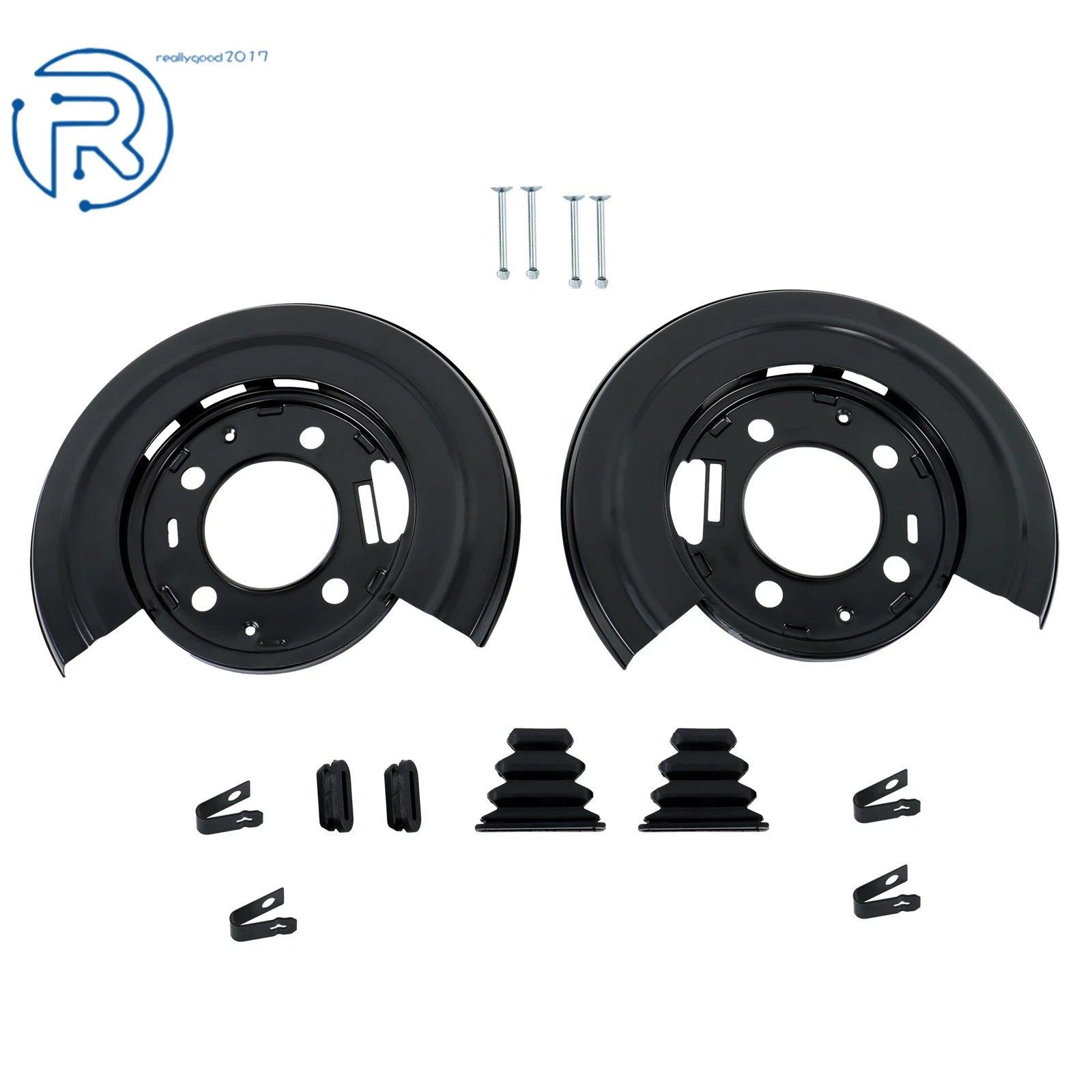 Set of 2 Brake Plates Dust Shield for Ford F-250 F-350 F-450