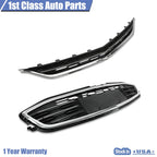 Grille Honeycomb Mesh Black with Chrome Trim for Chevy Malibu (2016–2018)