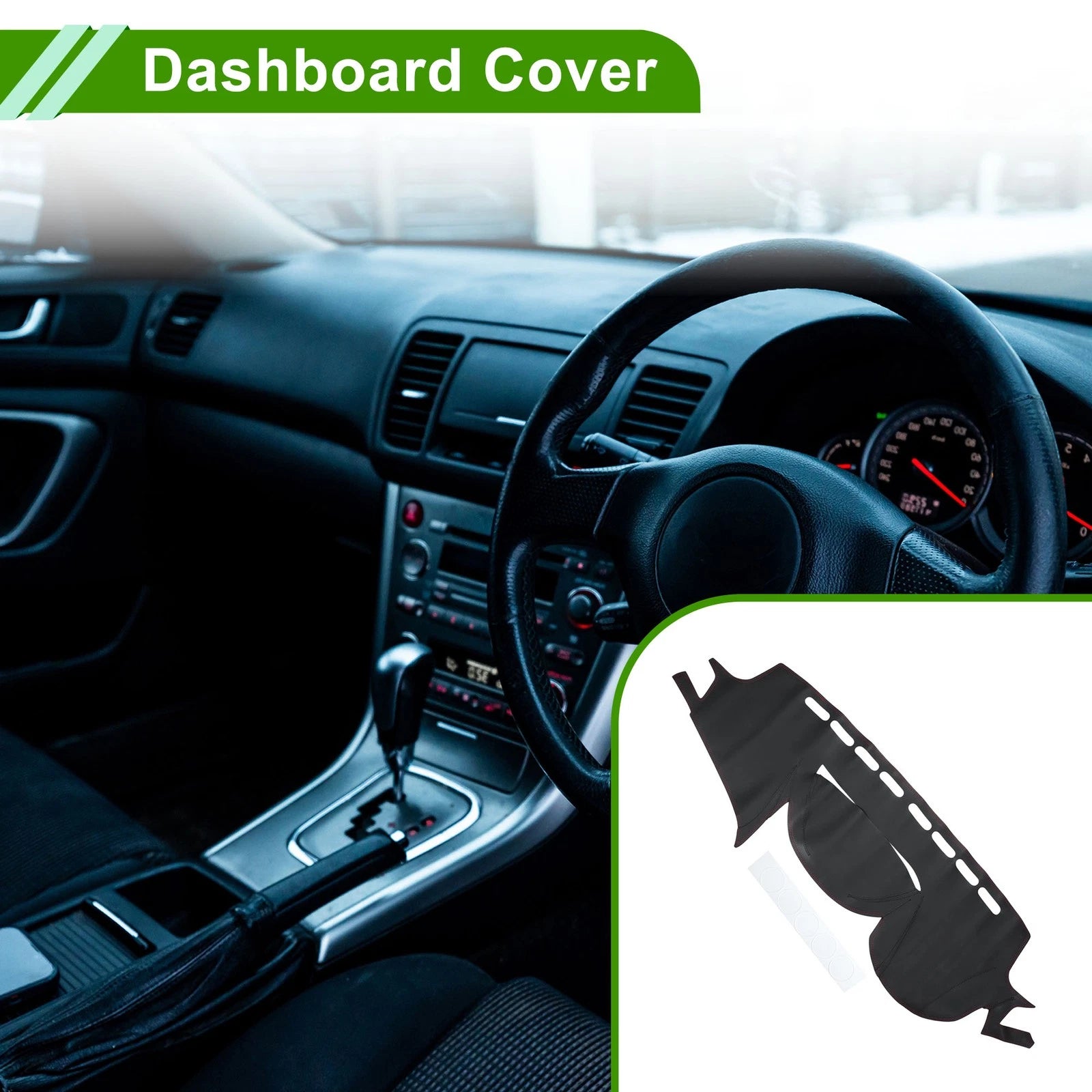 Dashboard Cover for Subaru Outback (2014) - Black Red Dash Mat