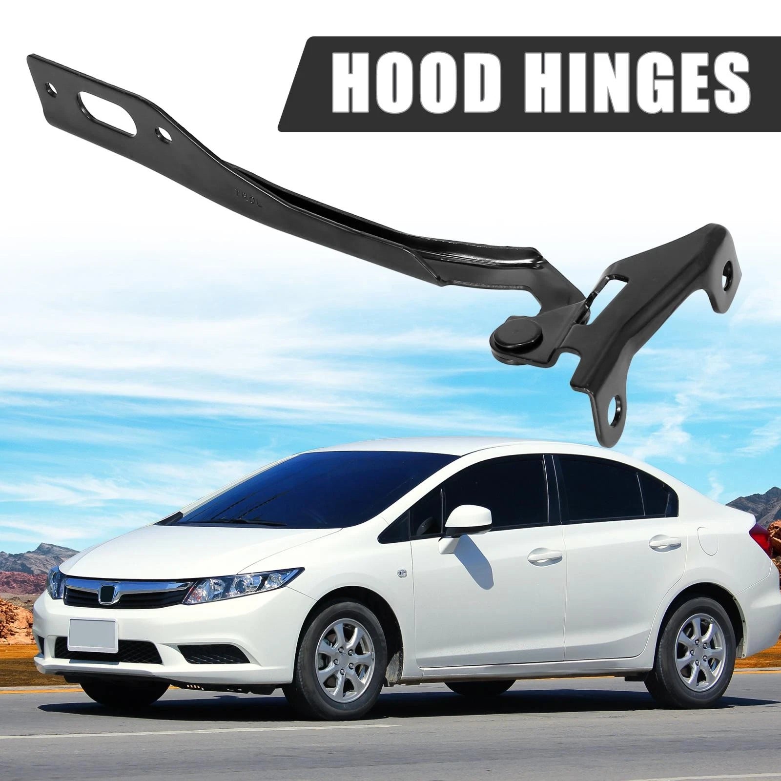 Pair Hood Hinges for Honda Civic (2012–2015) HO1236127 HO1236128