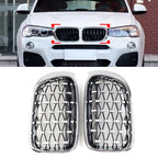 1 Pair Front Bumper Kidney Grille for BMW X3 F25 X4 F26 (2014–2017)