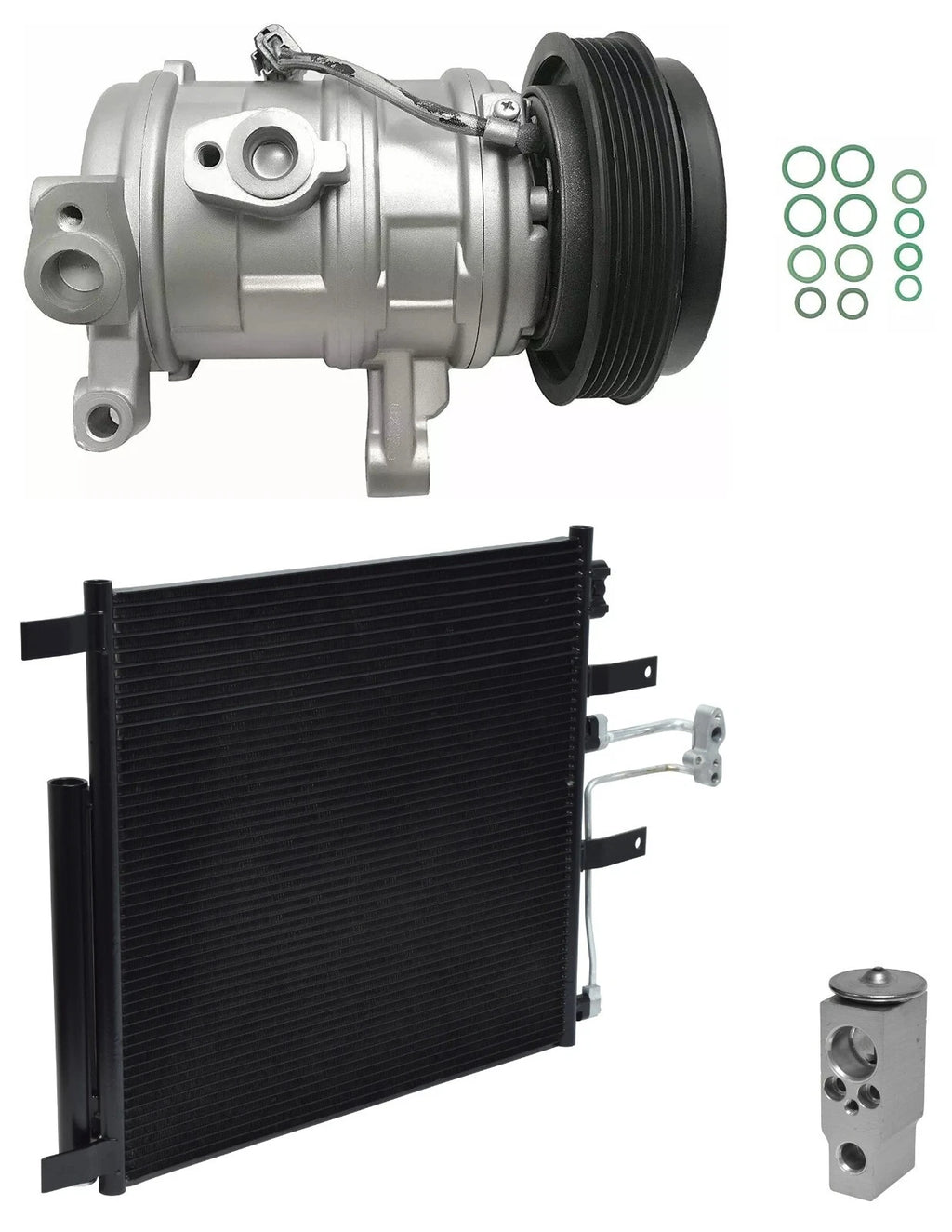 AC Compressor Kit With Condenser for Dodge Ram 1500 3.7L (2010–2010)
