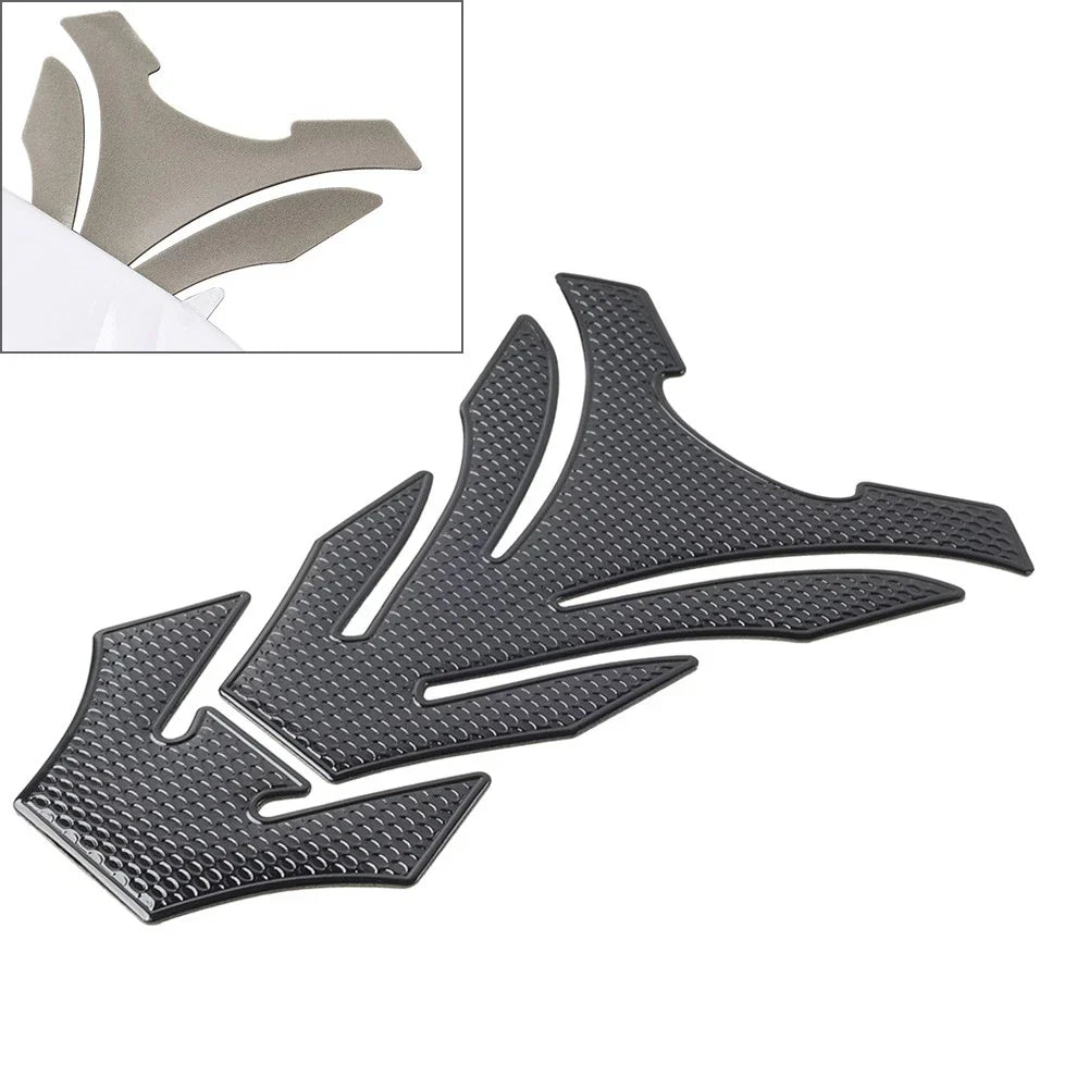 Black Motorcycle Fuel Tank Pad Cover Protector Decal Grip