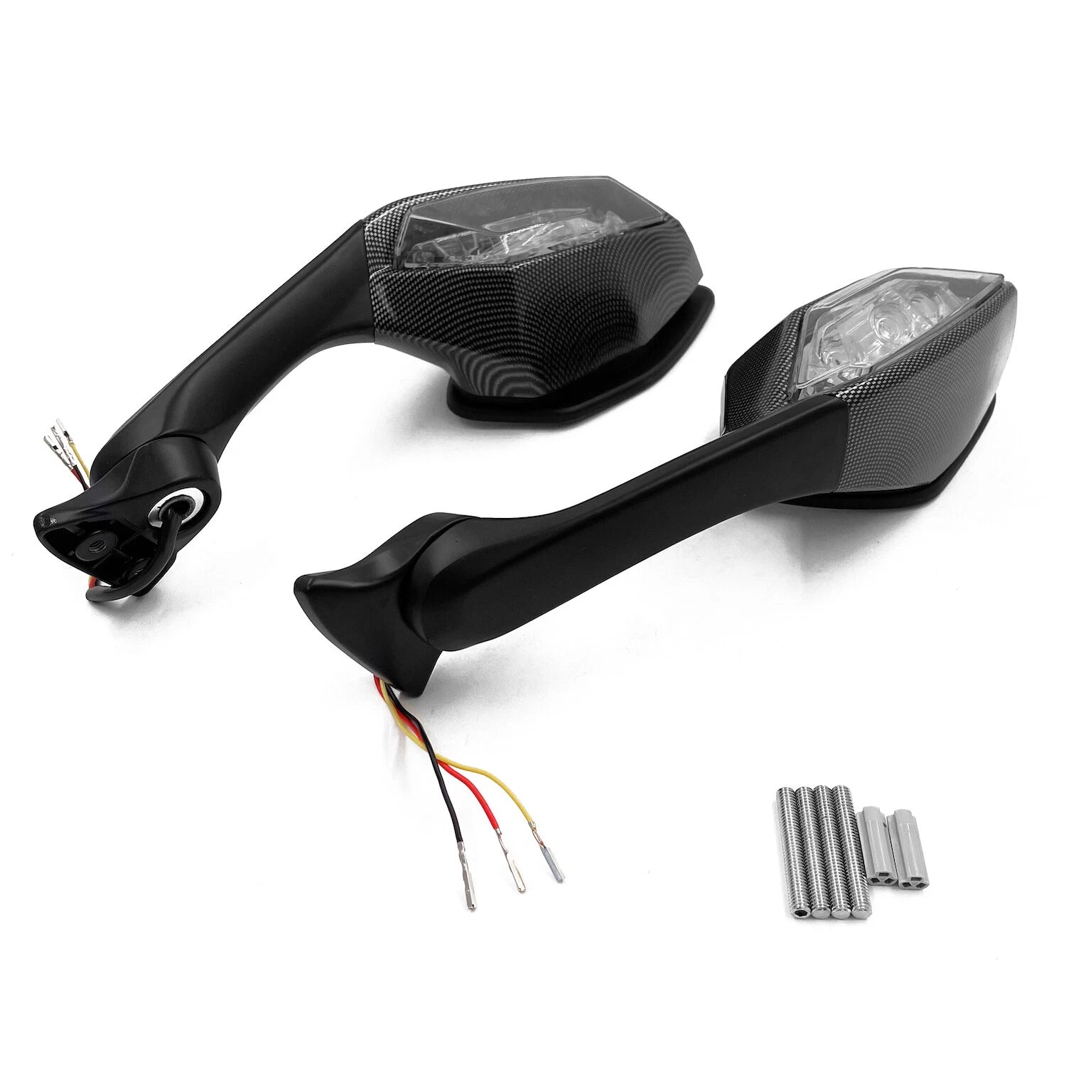 Carbon Rear View Mirror with LED Turn Signal for Yamaha YZF R1/R6 (2015–2019)