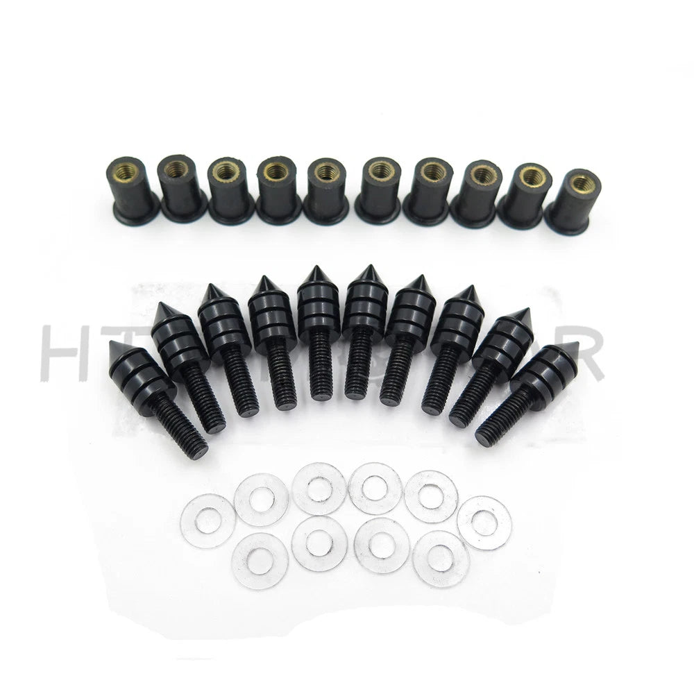 10X Windshield Bolts Screw Kit for Honda Suzuki Yamaha Kawasaki (All Years)