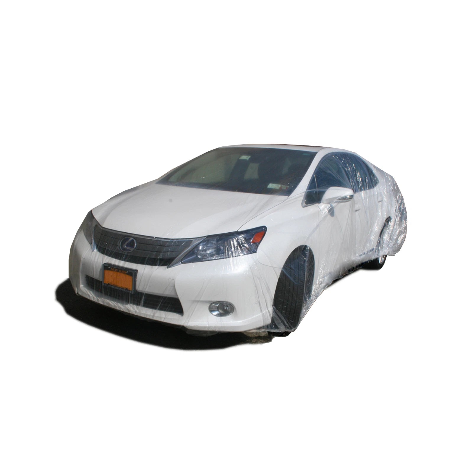 5 Pack Disposable Clear Plastic Car Covers for Auto Vehicle (Garage Use)
