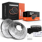 Front Drilled Brake Rotors & Ceramic Pads for Toyota Tundra (2007-2021)