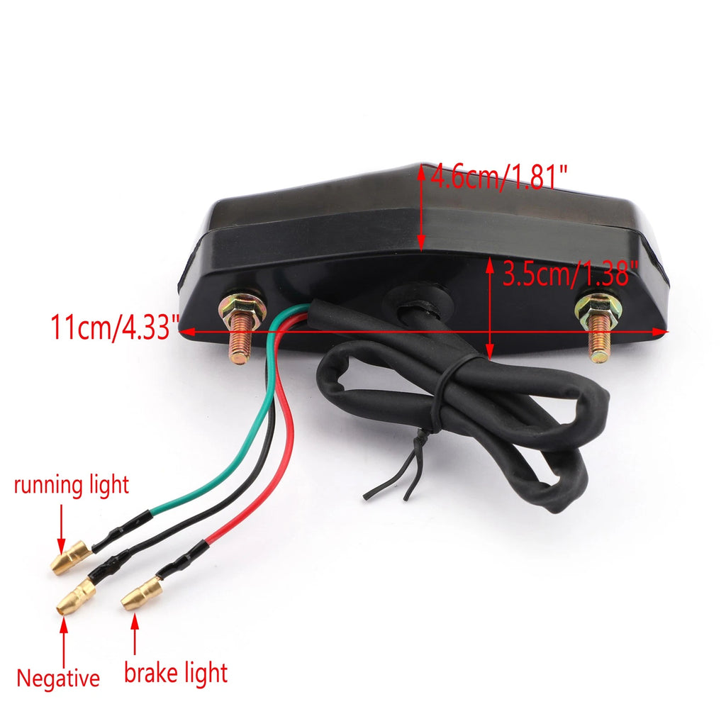 LED Smoke Rear Tail Light Lamp for Universal Motorcycle (12V)