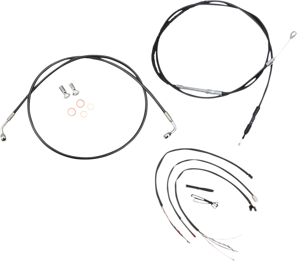LA Choppers Handlebar Cable/Brake Line Kit for Harley Davidson (12")