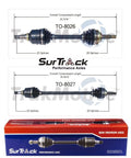 Set of 2 Front CV Axle Shaft Assemblies for Toyota Corolla (FWD)