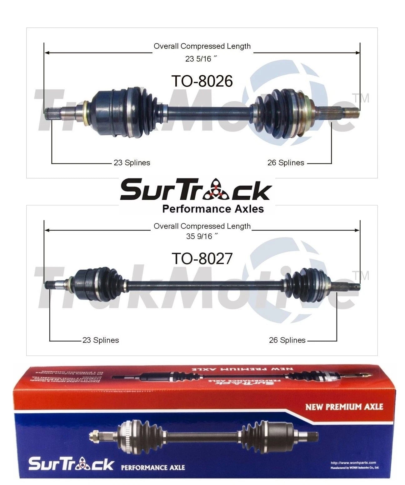 Set of 2 Front CV Axle Shaft Assemblies for Toyota Corolla (FWD)