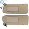 Sun Visor Set for Honda CR-V (2017–2022) Beige with Light Mirror
