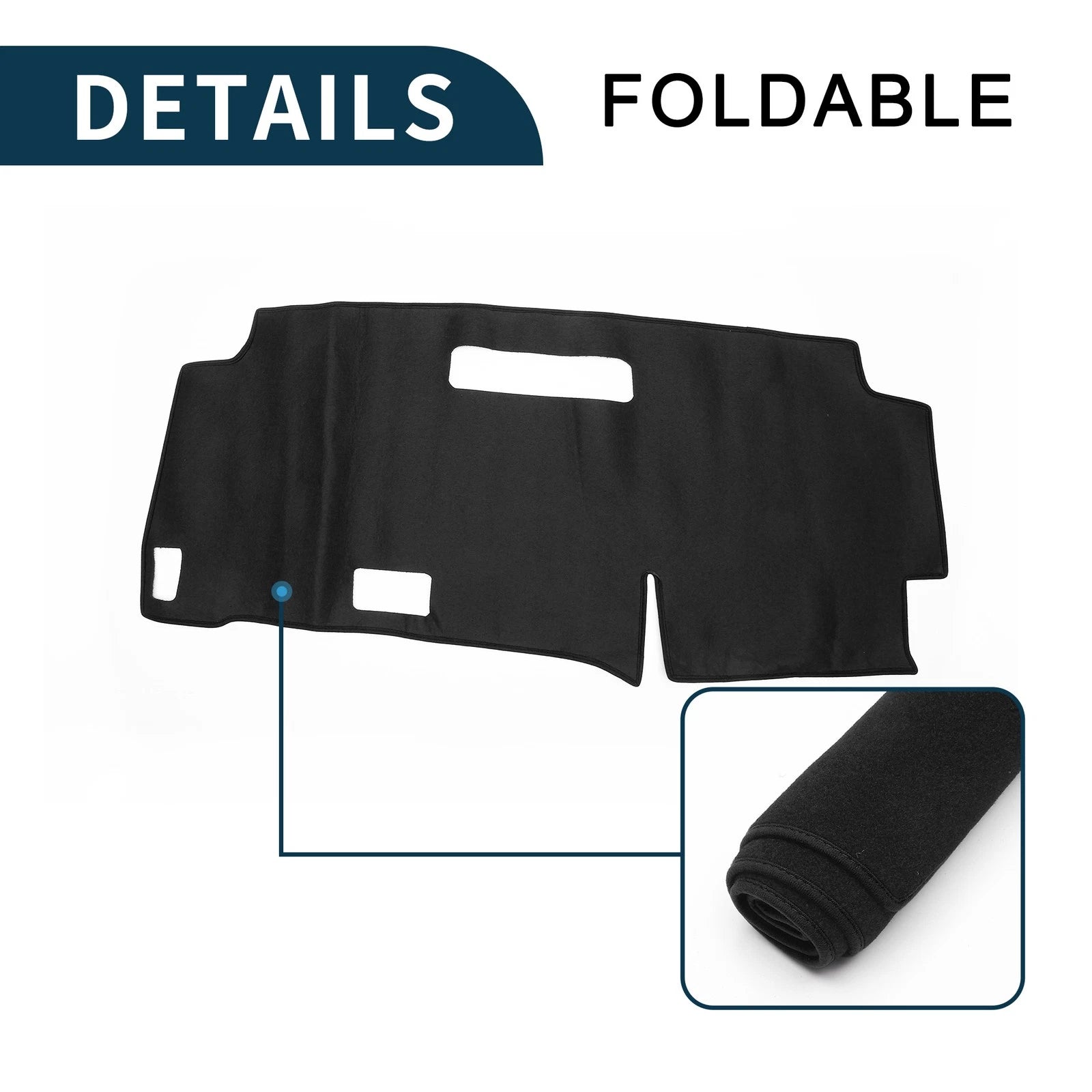 Dashboard Cover Mat for Nissan Serena C28 (2015–2024) with Sticker, Black