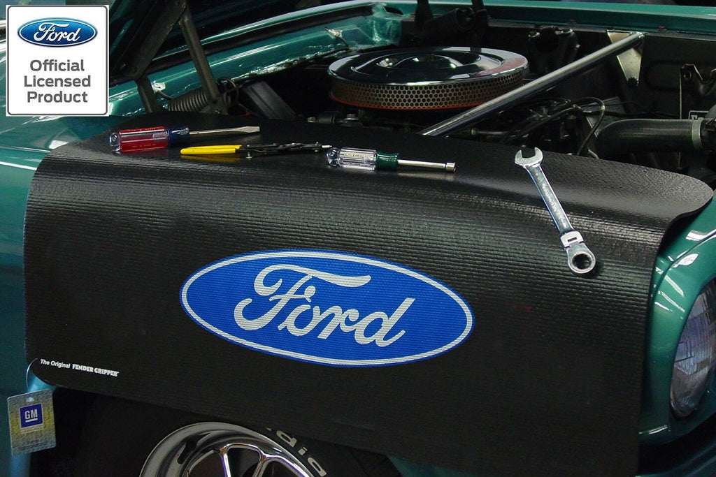 Fender Gripper Protective Cover Cushion with Blue Oval Emblem for Ford