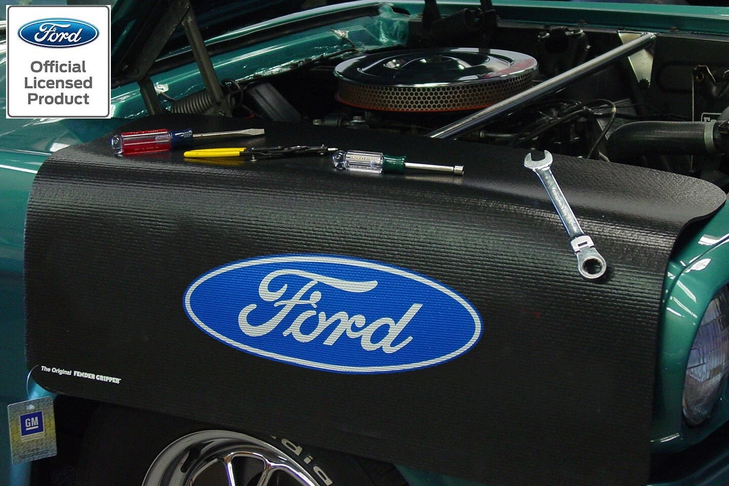 Fender Gripper Protective Cover Cushion with Blue Oval Emblem for Ford