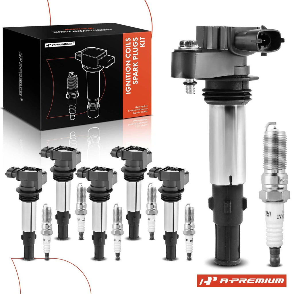 Set of 6 Ignition Coils & Iridium Spark Plugs for Chevy Traverse GMC (2009)