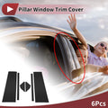 6 Pcs Car Door Pillar Window Trim for Ford Bronco (2021–2023) Black