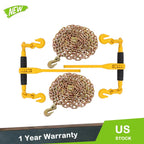 Set of 2 Steel Chain and Bundle Kit 5/16"-3/8" G80 7100lbs