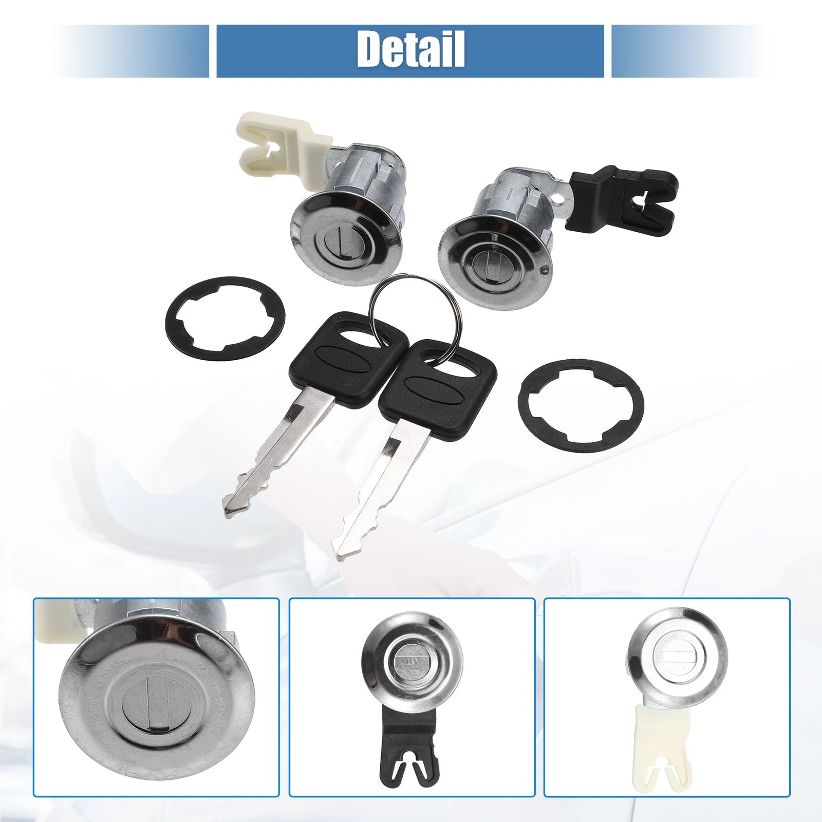Door Lock Cylinder with Keys Set Replacement No.XL2Z7821990AC for Ford E150 (2004–2014)