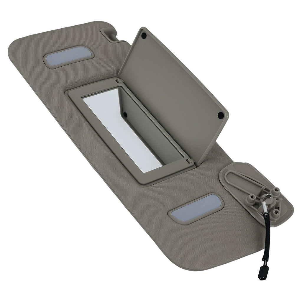Gray Passenger Sun Visor for Chevrolet GMC Sierra (2007–2014) W/ Light 22850310