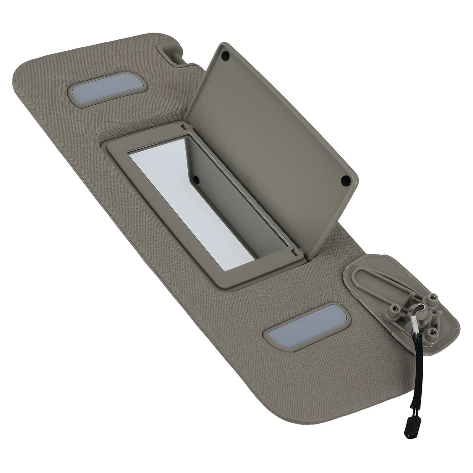 Gray Passenger Sun Visor for Chevrolet GMC Sierra (2007–2014) W/ Light 22850310