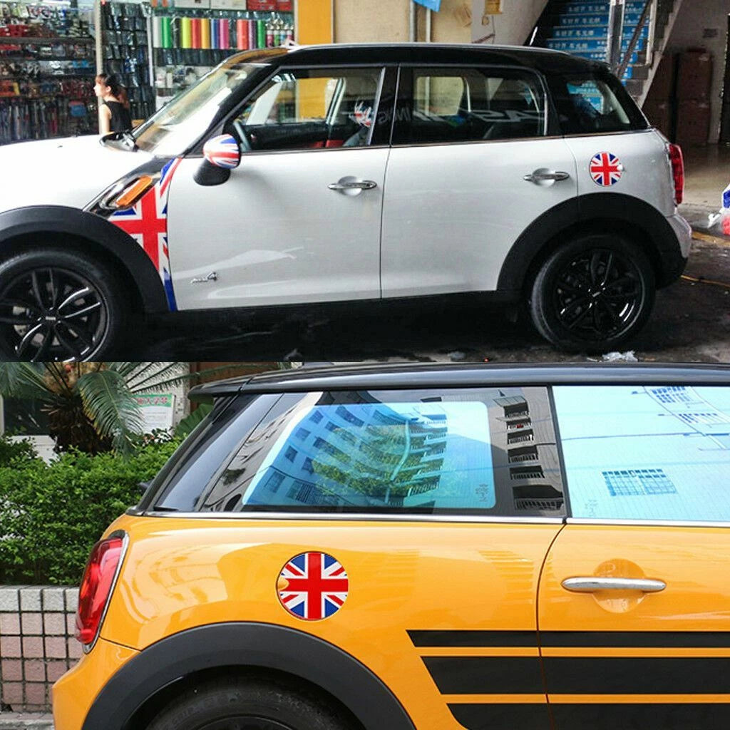 Union Jack Flag Auto Gas Tank Cap Decor Sticker for Mini Cooper (2002-2019)