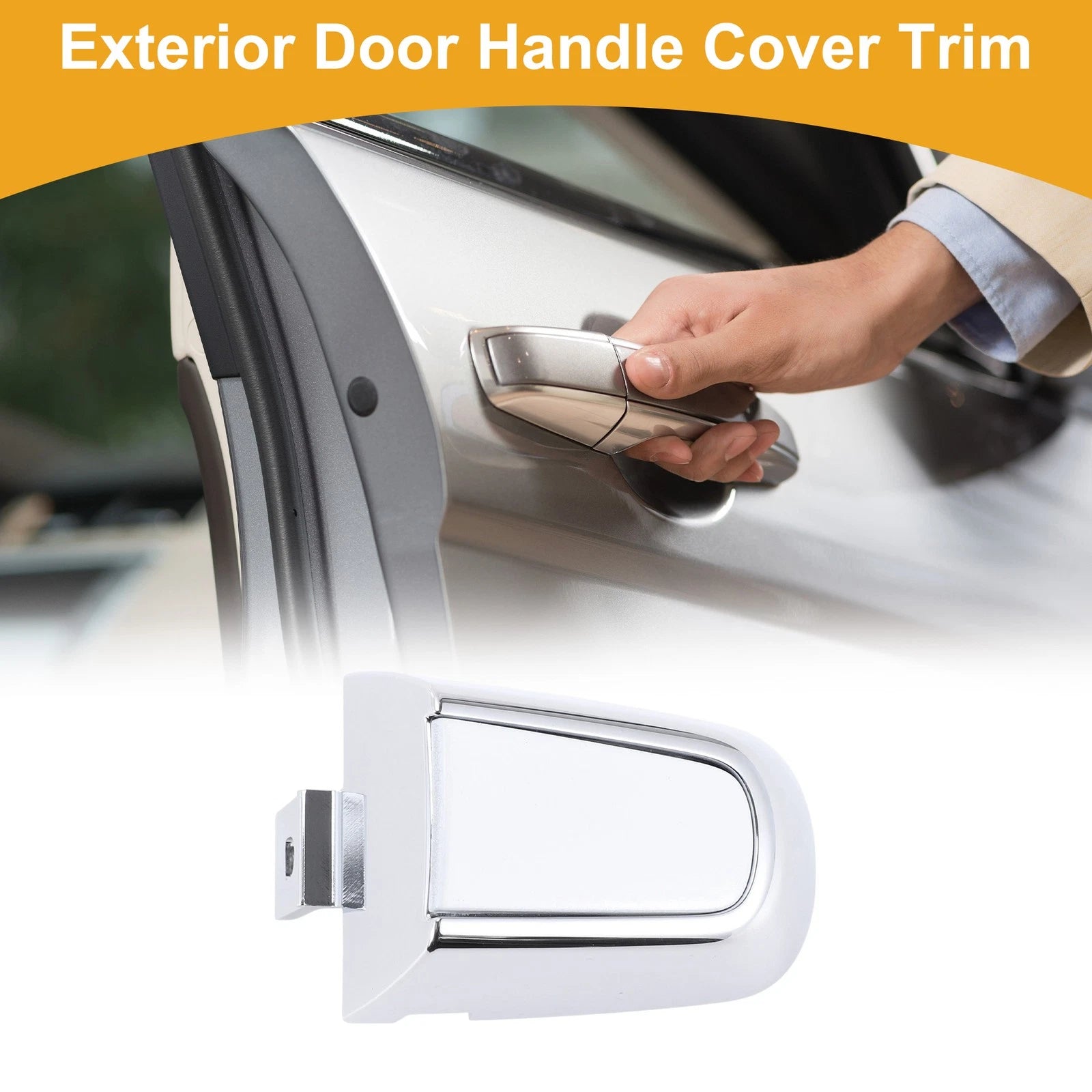 Exterior Door Handle Cover Trim for Chevrolet Malibu (2016–2018) White ABS