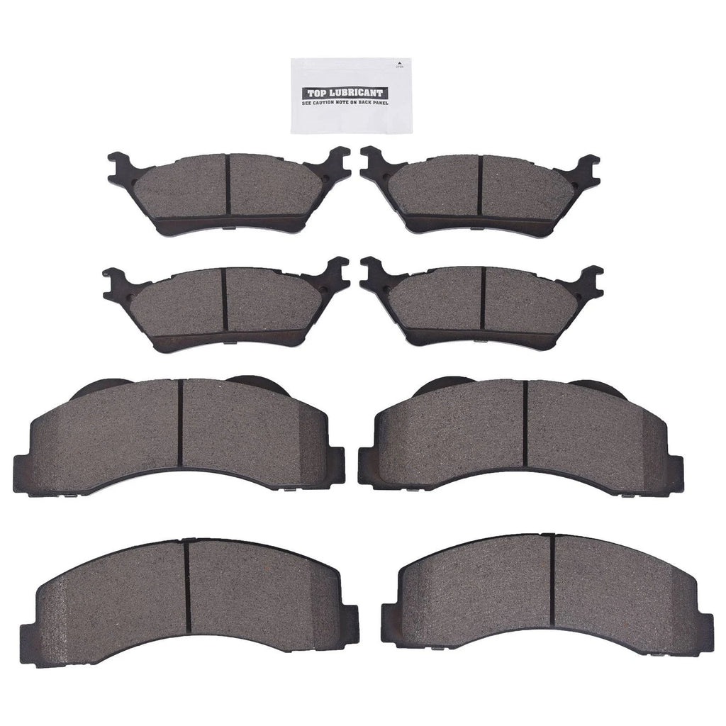 Set of 8 Ceramic Brake Pads for Ford F150 (2012–2020)