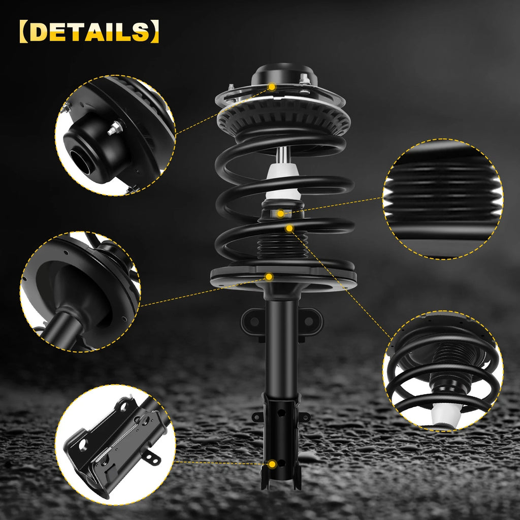 2X Front Complete Strut Shock Spring for Dodge Grand Caravan (2001–2007)
