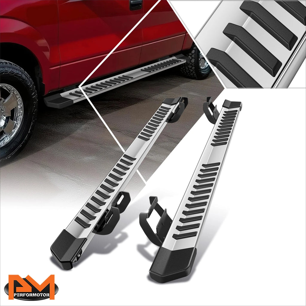 Set of 2 Chrome Nerf Bars for Ford F150/F250/F350 SD Crew Cab (2015–2021)