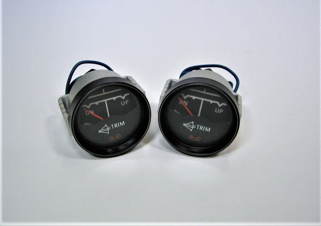 2X 2.35" Black Analog Marine Boat Engine Trim Gauges for Medallion 6-82