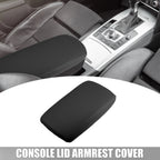 Center Console Armrest Cover for Audi A6L C6 (2005–2011) Faux Leather Black