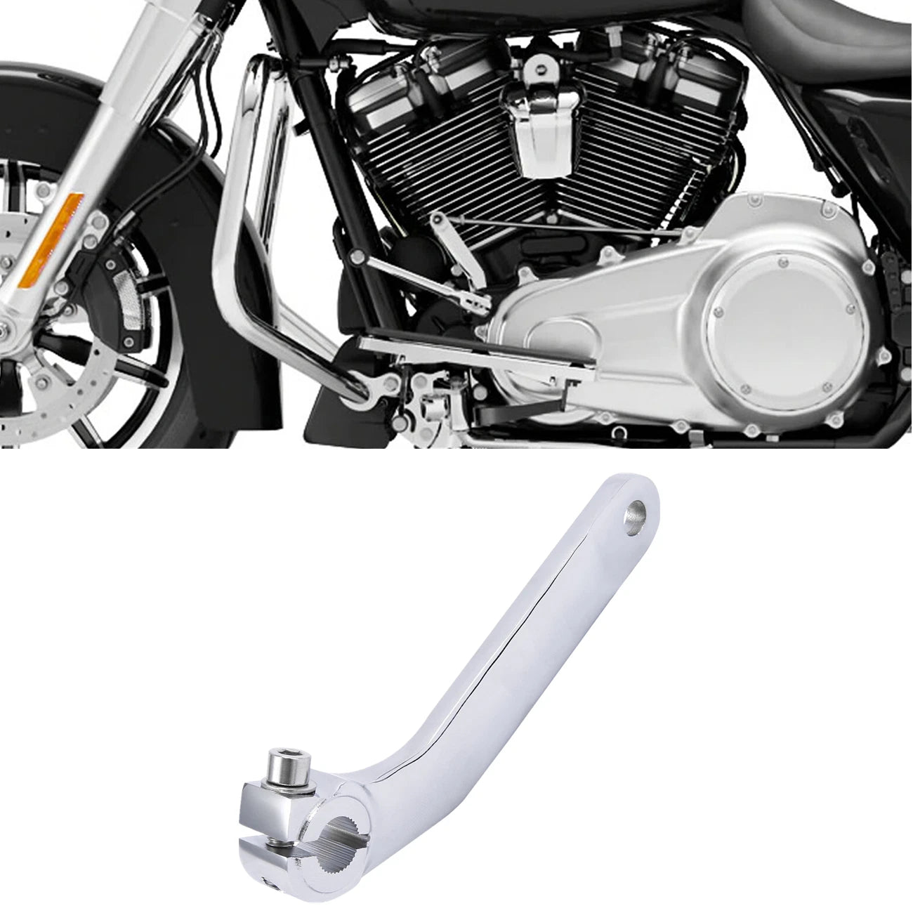 Chrome Gear Shift Shifter Lever for Harley Road King Street Glide (2017–2023)